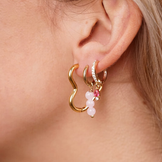 Elegante Gold Edelstahl Ohrringe
