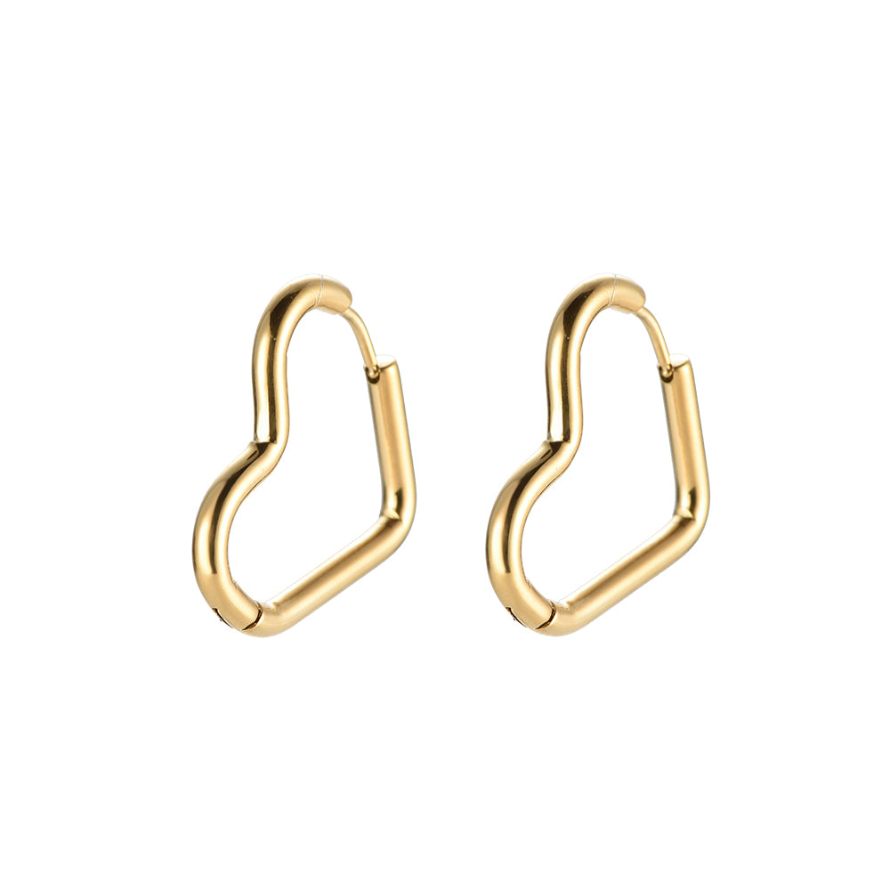 Elegante Gold Edelstahl Ohrringe