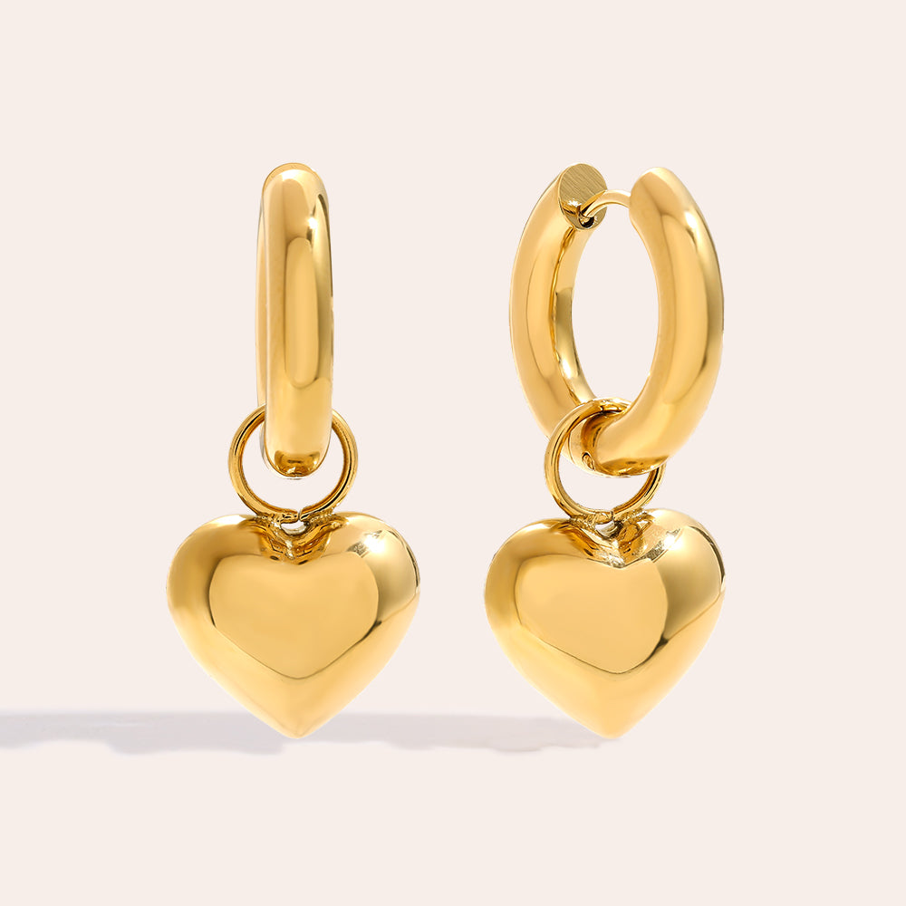 Herz Edelstahl Ohrringe