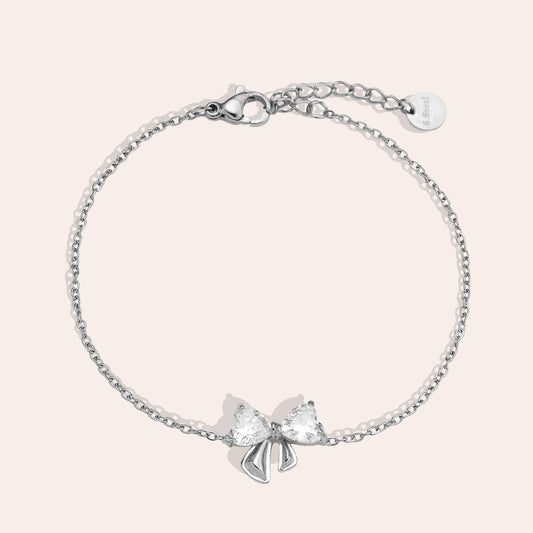 Silber Schleife Edelstahl Armband