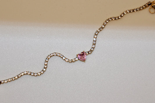 Herz Diamond Armband Rosa