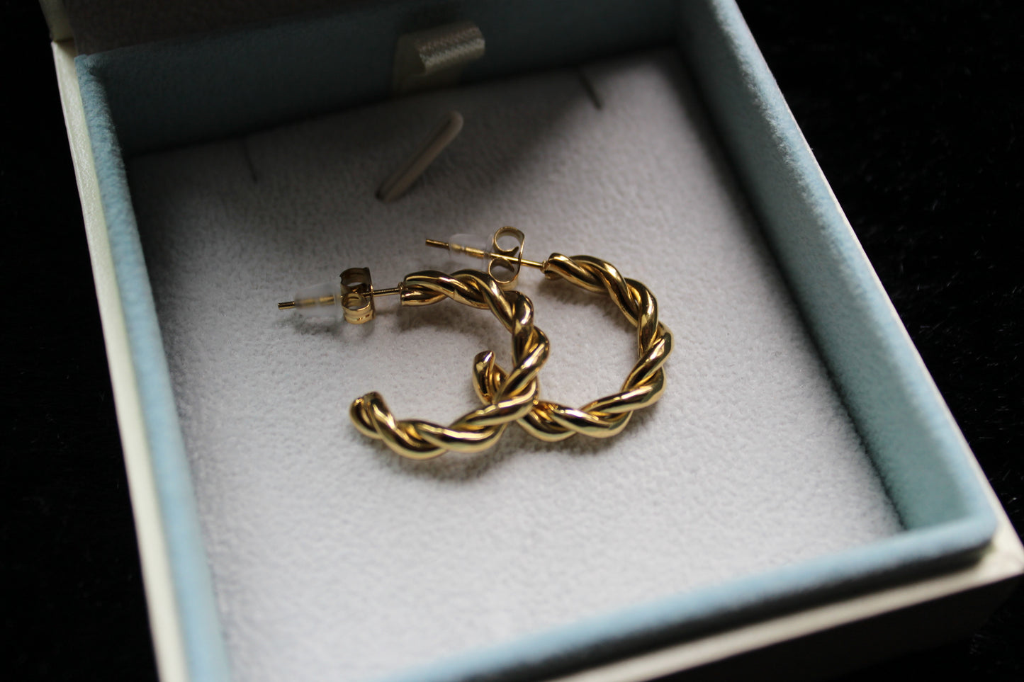 Elegante Twirl Gold Edelstahl Ohrringe