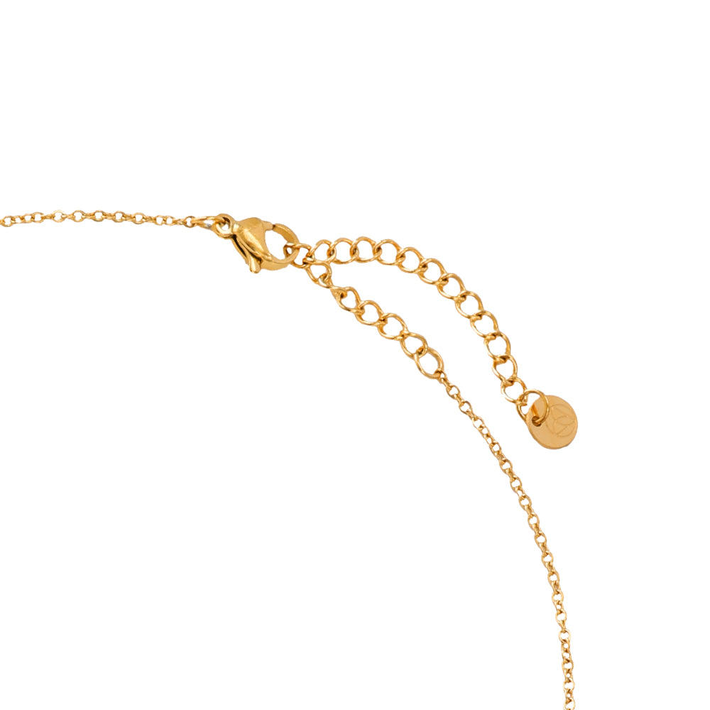 Perlmutt Edelstahl Halskette