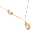 Perlmutt Edelstahl Halskette