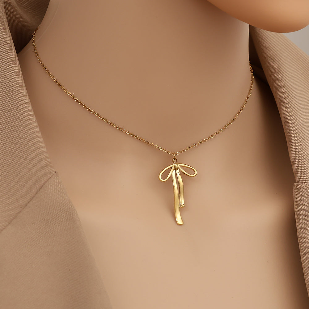 Schleife Edelstahl Halskette