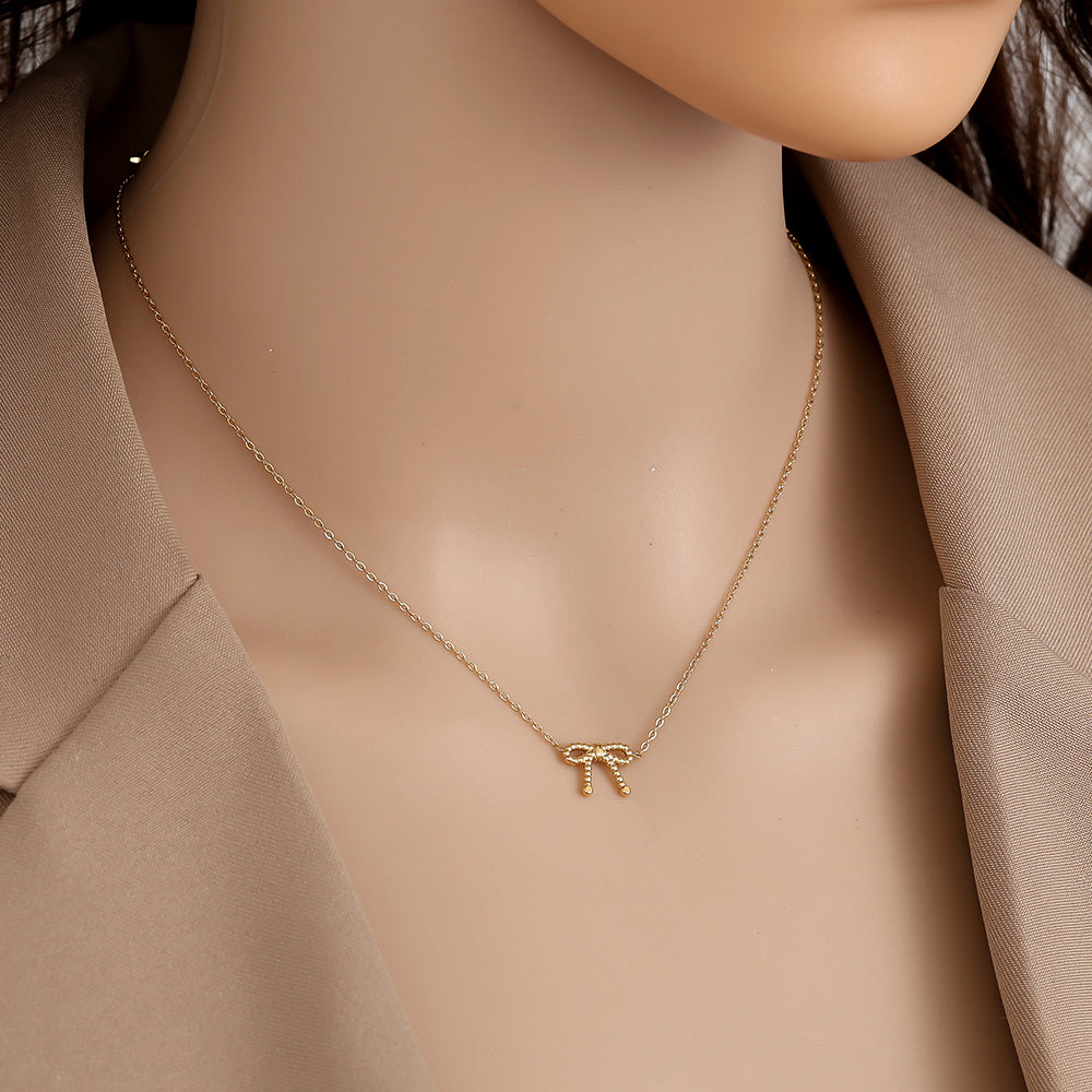 Schleife Edelstahl Halskette