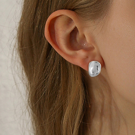 Edelstahl Ohrclips Silber