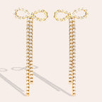 Schleifen Gold Edelstahl Ohrringe