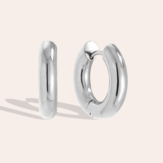 Hoop Edelstahl Creolen Silber