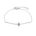 Diamant Edelstahl Armband Silber