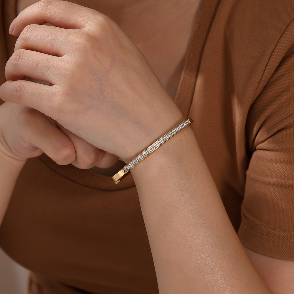 Diamond Edelstahl Armreif 6cm