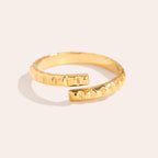 Mosaic Edelstahl Ring Gold