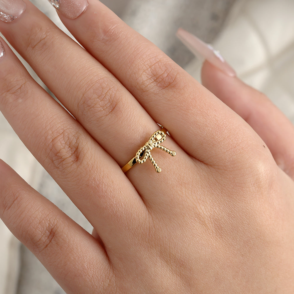 Schleife Edelstahl Ring