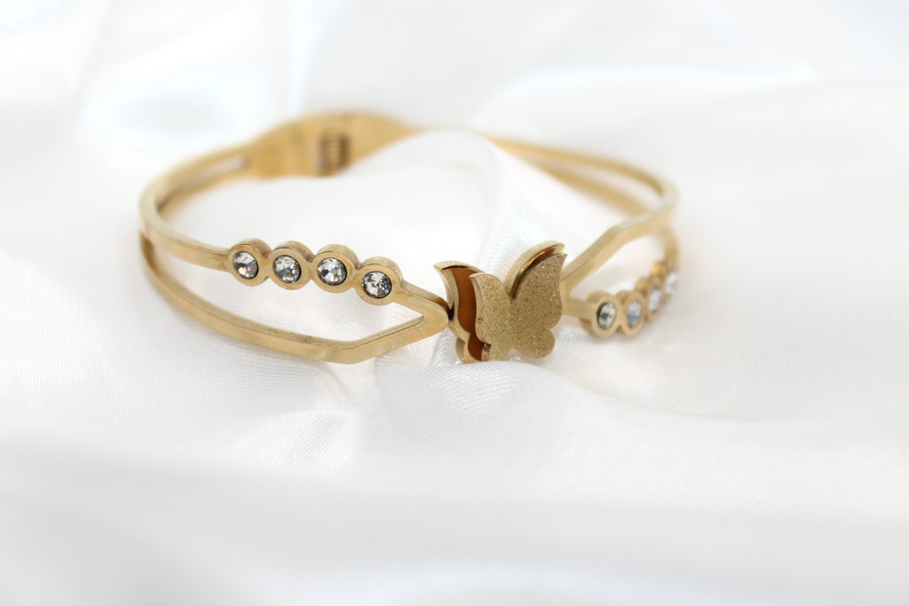 Schmetterling Armreif Gold
