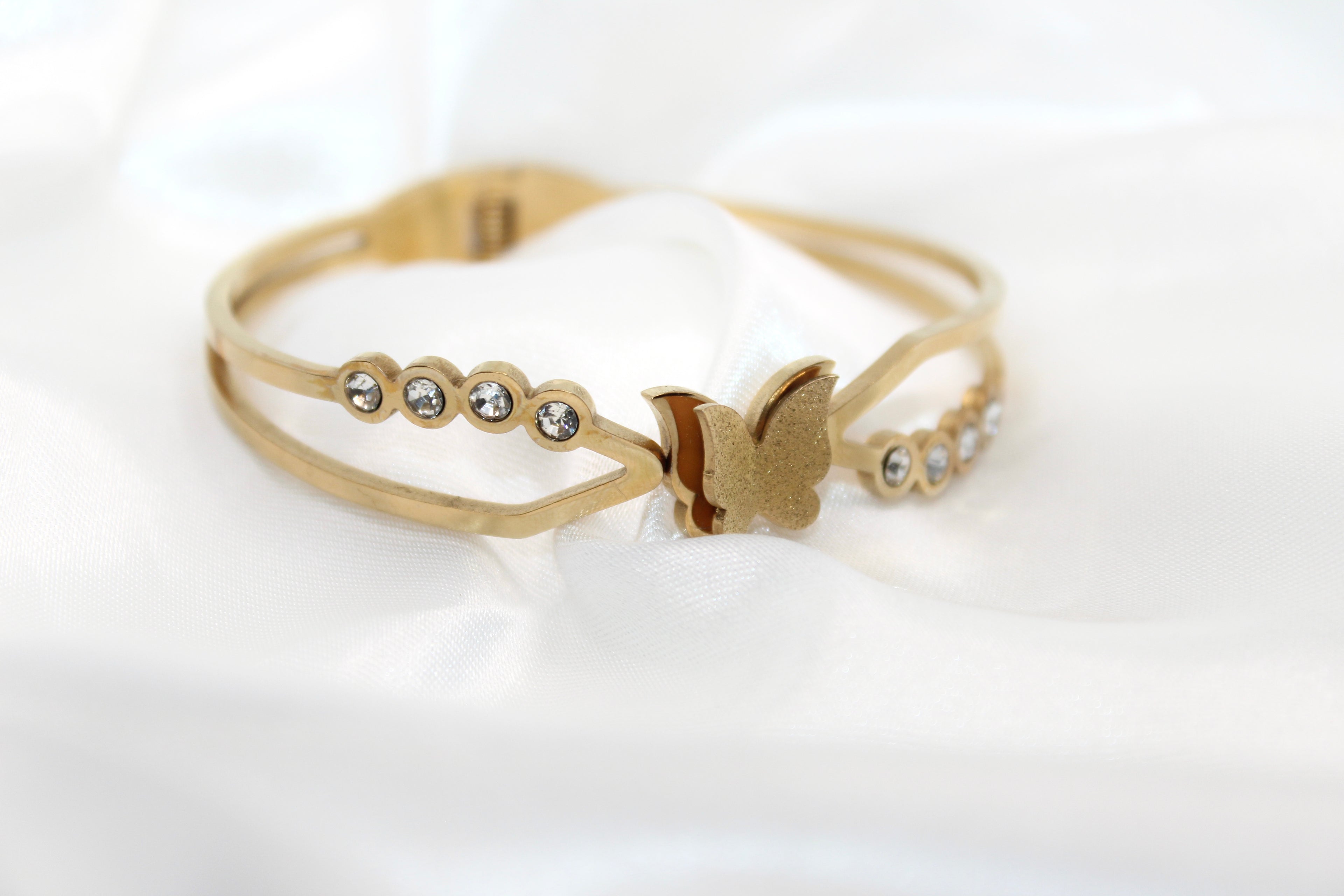 Schmetterling Armreif Gold