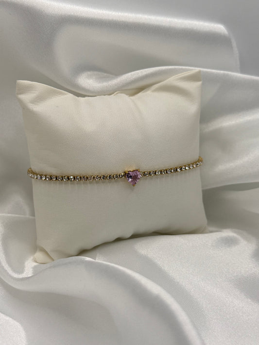 Herz Diamond Armband Rosa