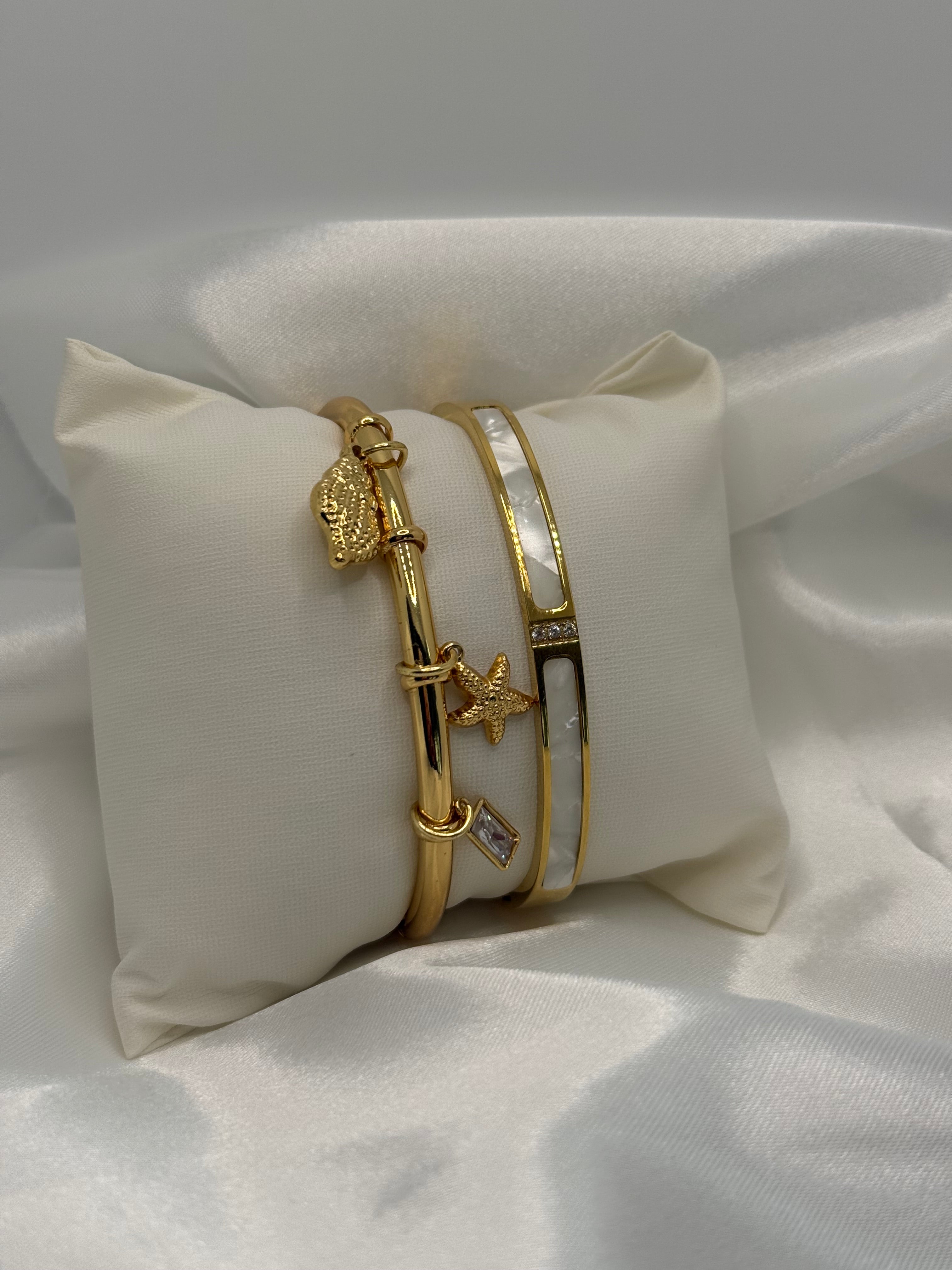 Muschel Armband Gold