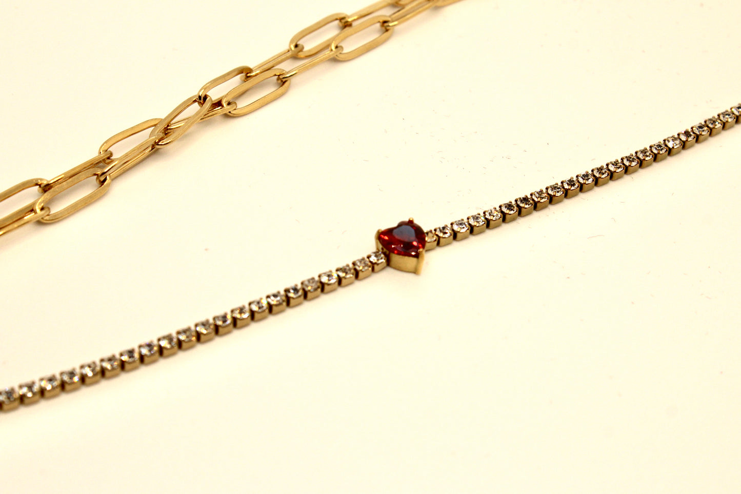 Herz Diamond Armband Rot