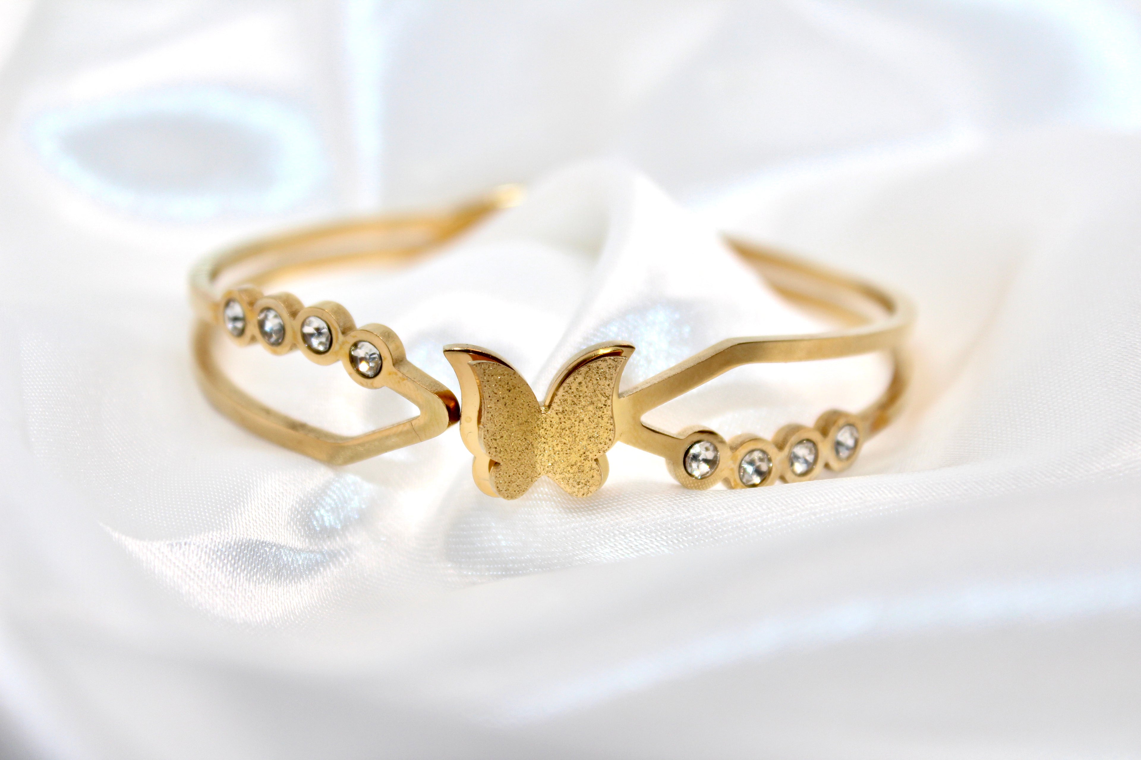 Schmetterling Armreif Gold