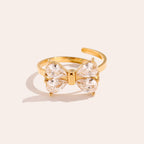 Diamond Schleife Edelstahl Ring