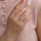 Diamond Schleife Edelstahl Ring