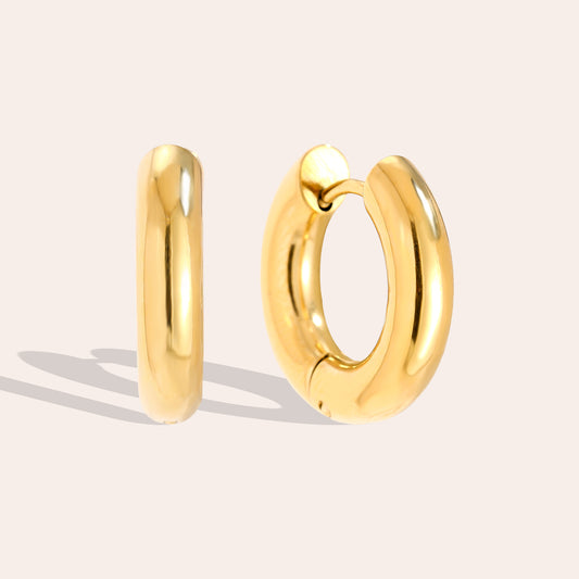 Hoop Edelstahl Creolen Gold