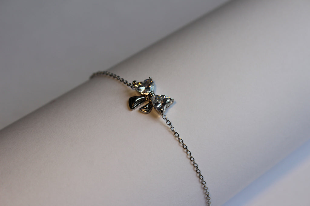 Silber Schleife Edelstahl Armband